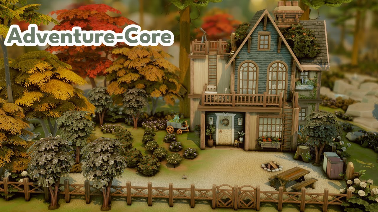 Adventure-Core Home 🤎 The Sims 4 Speed Build - YouTube