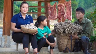 The process: Making sticky rice, Harvest fruit to sell, Marinating meat, Cooking, Farm cultivation