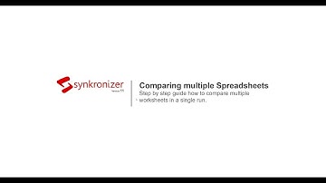 How to compare multiple excel spreadsheets at once - Synkronizer Excel Compare Tool
