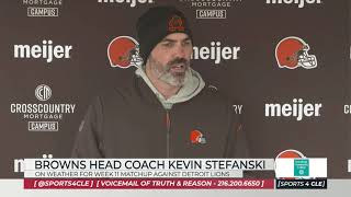 Browns HC Kevin Stefanski on Preparing for Tough Weather Against the Lions - Sports 4 CLE, 11/19/21