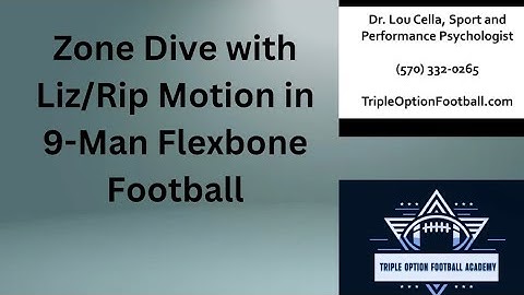 Zone Dive with Liz/Rip Motion in 9-Man Flexbone Football (Day 22)