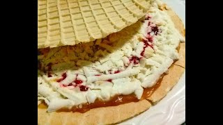Deliciosas Obleas Caseras Con Dulce De Mora, Queso Y Crema De Leche.