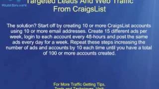 How to Generate Tons of Targeted Leads & Web Traffic From CraigsList