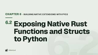 Information 6.2 Exposing Native Rust Functions and Structs to Python | Building Native Extensions with PyO3 Guide