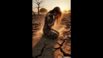 Lady Soldier planted a custard apple tree and saved it from drying up by watering it 😭 #ai​ #tree​