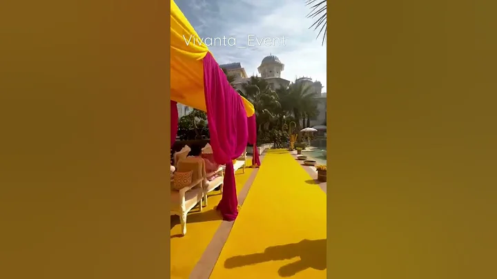 Haldi Ceremony Decor || Vivanta Event Management || Dm For Order 👍👍#shorts#haldiceremony#poolparty