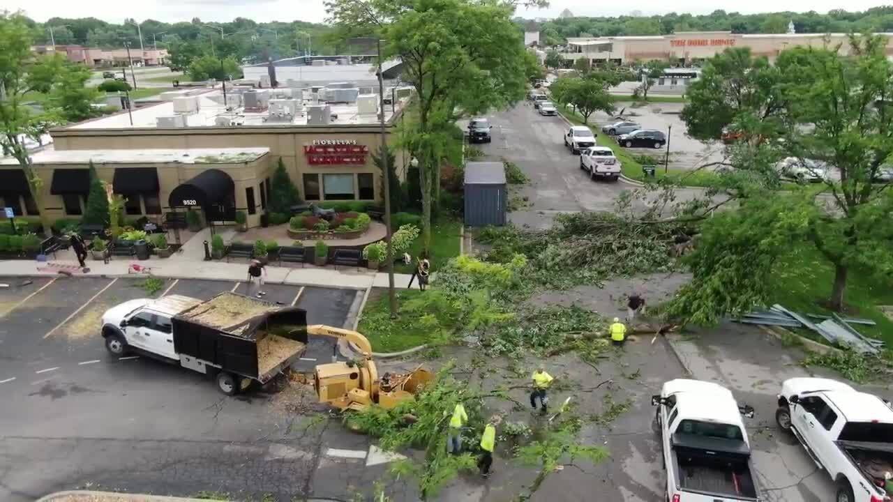 Watch: Drone View Of Storm Damage Along 95th Street In Johnson County ...