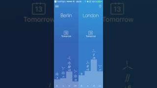 App for comparing weather between two cities or two days screenshot 3