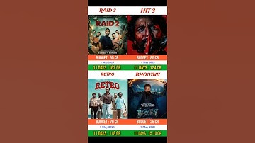 Raid 2 vs Hit 3 vs retro vs the bhootnii | Box office collection comprison | #raid2 #ajaydevgan