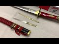 Вакидзаси Шиматцу Симадзу премиум Wakizashi Shimazu Wooden Red Tsuka Red Scabbard Art Gladius 125 Вакидзаси Шиматцу Симадзу премиум Wakizashi Shimazu Wooden Red Tsuka Red Scabbard Art Gladius 125