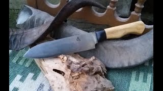 Making kitchen knife from old bearing part 3/8 -Mutfak bıçağı yapımı bölüm 3