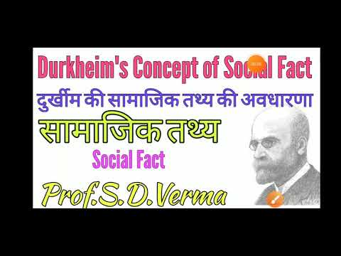 दुर्खीम की सामाजिक तथ्य की अवधारणा, Social Fact of Duekheim, प्रोफेसर सुखदेव