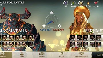 Dawn of Titans: Magmataur VS Sekhmet