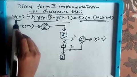 How to draw direct form ll implementation for difference equation