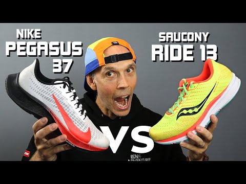 NIKE PEGASUS 37 vs SAUCONY RIDE 13 | Best neutral running shoes? | - YouTube