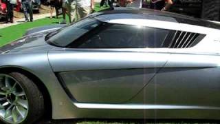 Jay Leno leaving 2009 Art Center Car Classic in his EcoJet turbine-powered concept car