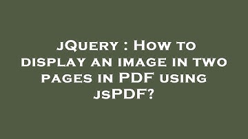 jQuery : How to display an image in two pages in PDF using jsPDF?
