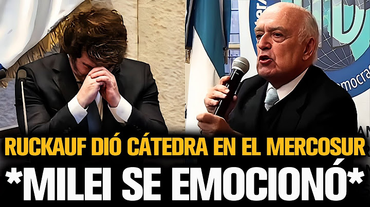 RUCKAUF DIÓ CÁTEDRA EN EL MERCOSUR Y MILEI NO EVITÓ EMOCIONARSE