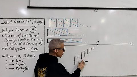 Drawing objects of the same size equal distances apart in 1 point perspective