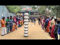 Challenge to break patils tower with football shot amazing fun game for small village boys we explore