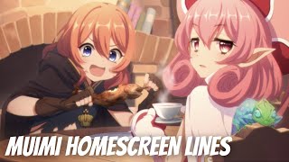 Muimi - All Homescreen Lines Princess Connect Redive