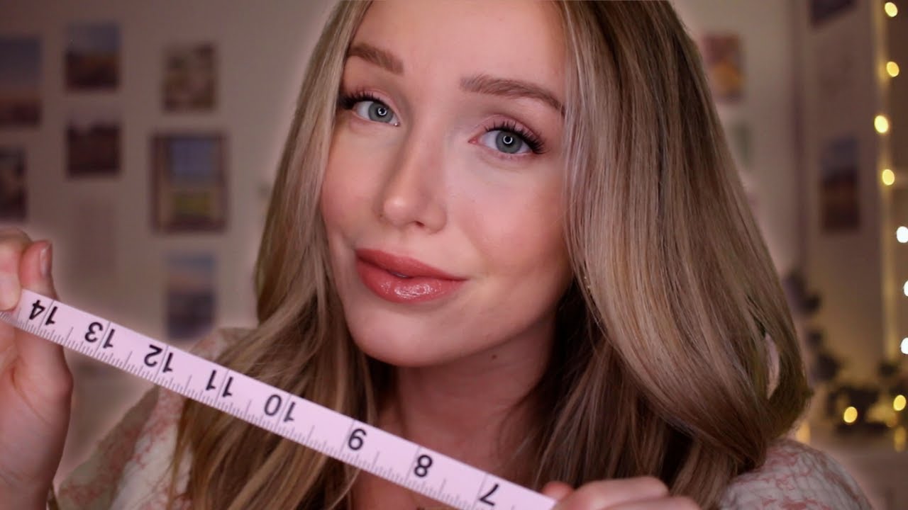 ASMR MEASURING YOUR FACE | Skin Check, Face Brushing, Latex Gloves + Relaxing Massage