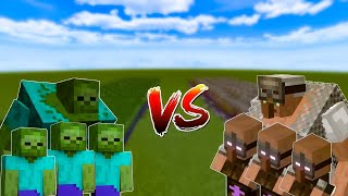 Minecraft: Zombie Vs Villagers Fight||