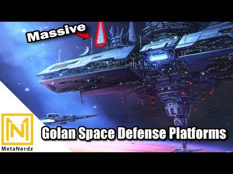 4 Types of Golan Defense Platforms - Shipyard & Planet Lockdown Device - Star Wars Legends Ships