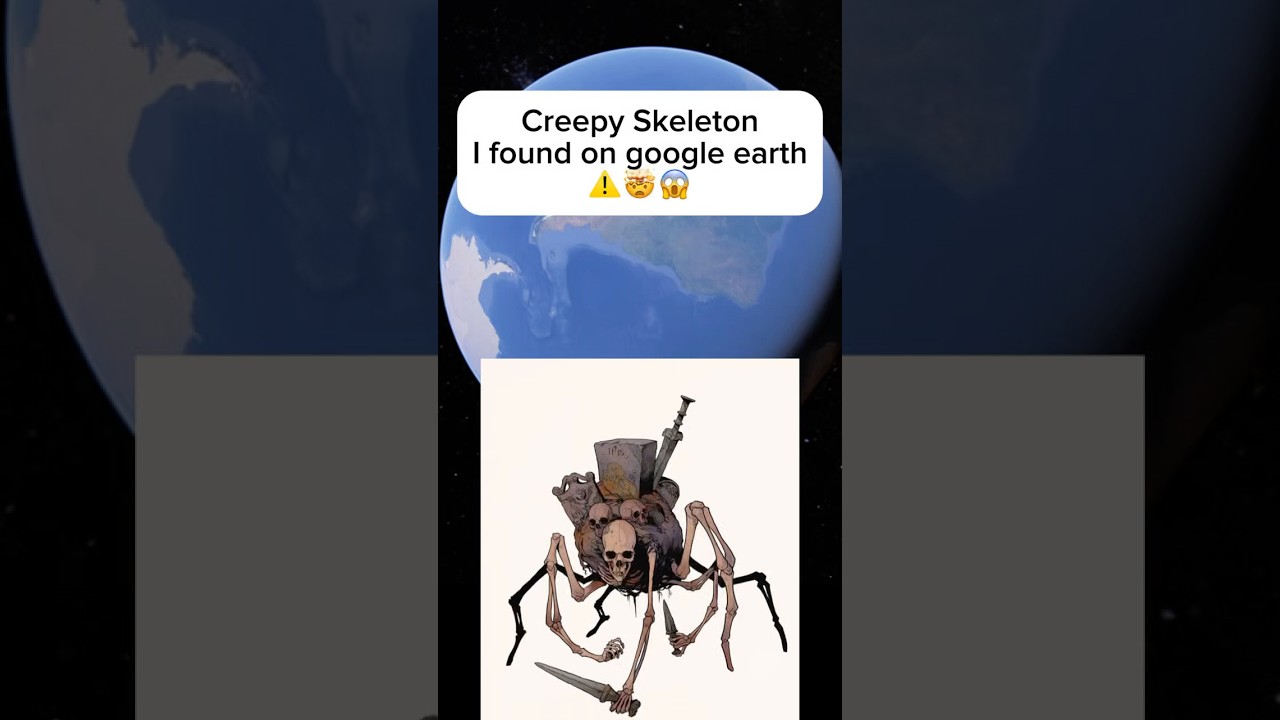 Creepy skeleton I Found On Google earth ⚠️🤯😱 #earthmaps #viral #trending