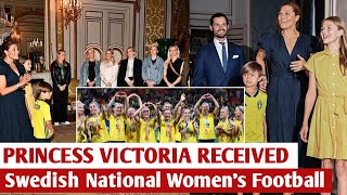 Crown Princess Victoria And Her Childrens Welcomes Swedish Women’s National Team At The Royal Castle