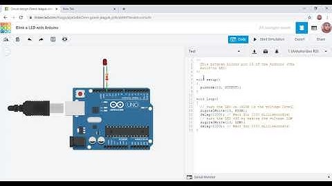 Simulasi Arduino di Tinkercad: Blink a LED with Arduino