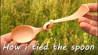 How could I tie a spoon in a knot. Wooden spoon.