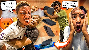 BAM THREW FUNNYMIKE PS4 IN THE TUB!💔 (BAM IS DONE)