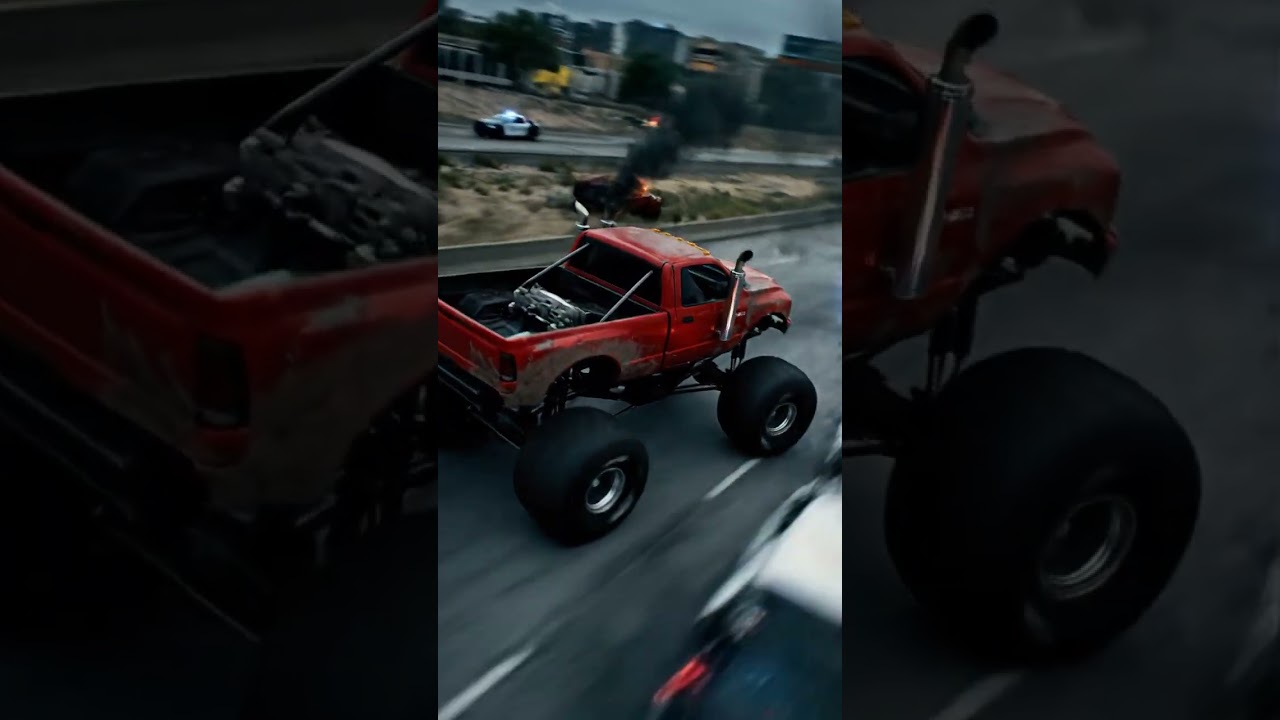 Monster Truck Speeding Police Chase 🚓💨