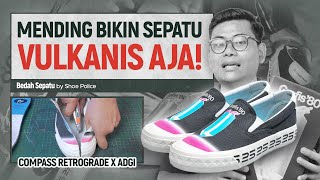 BEDAH SEPATU COMPASS RETROGRADE SLIP ON X ADGI GRAFIS '80 - MENDING FOKUS BIKIN SEPATU VULKANIS?