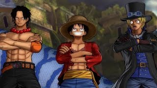 One Piece: Burning Blood - FULL MATCH Luffy, Ace, and Sabo Gameplay