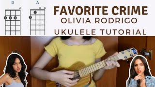 الجريمة المفضلة - أوليفيا رودريجو | برنامج تعليمي سهل للقيثارة مع علامات التبويب والأوتار والعزف وكلمات الأغاني