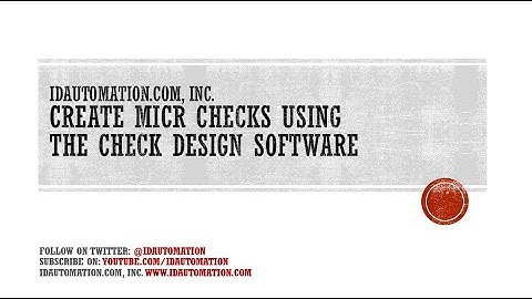 How to Create #MICR Checks using the #CheckDesignSoftware