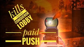 BGMI PAID PUSH CONQUEROR LOBBY