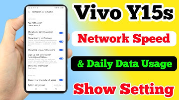 Vivo Y15s Show Data Speed Setting || How To Show Network Speed On Vivo Y15s