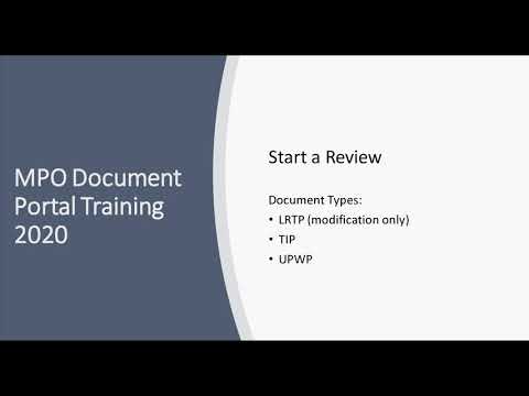 MPO Document Portal Training   Florida Commission for the Transportation Disadvantaged