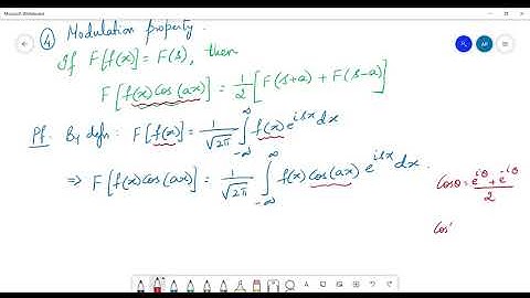 Properties of Fourier Transforms  - Part 2