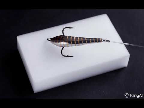 Блешня зимова Smuga-R смугаста 40мм 7г ручна робота (SM-40) на окуня та судака Rybalab, видео 1