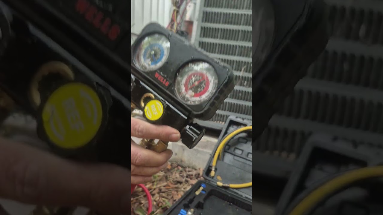 Pump down process for 2-ton Goodman heat-pump condenser. Check out the blog at DIYACinsider.com!