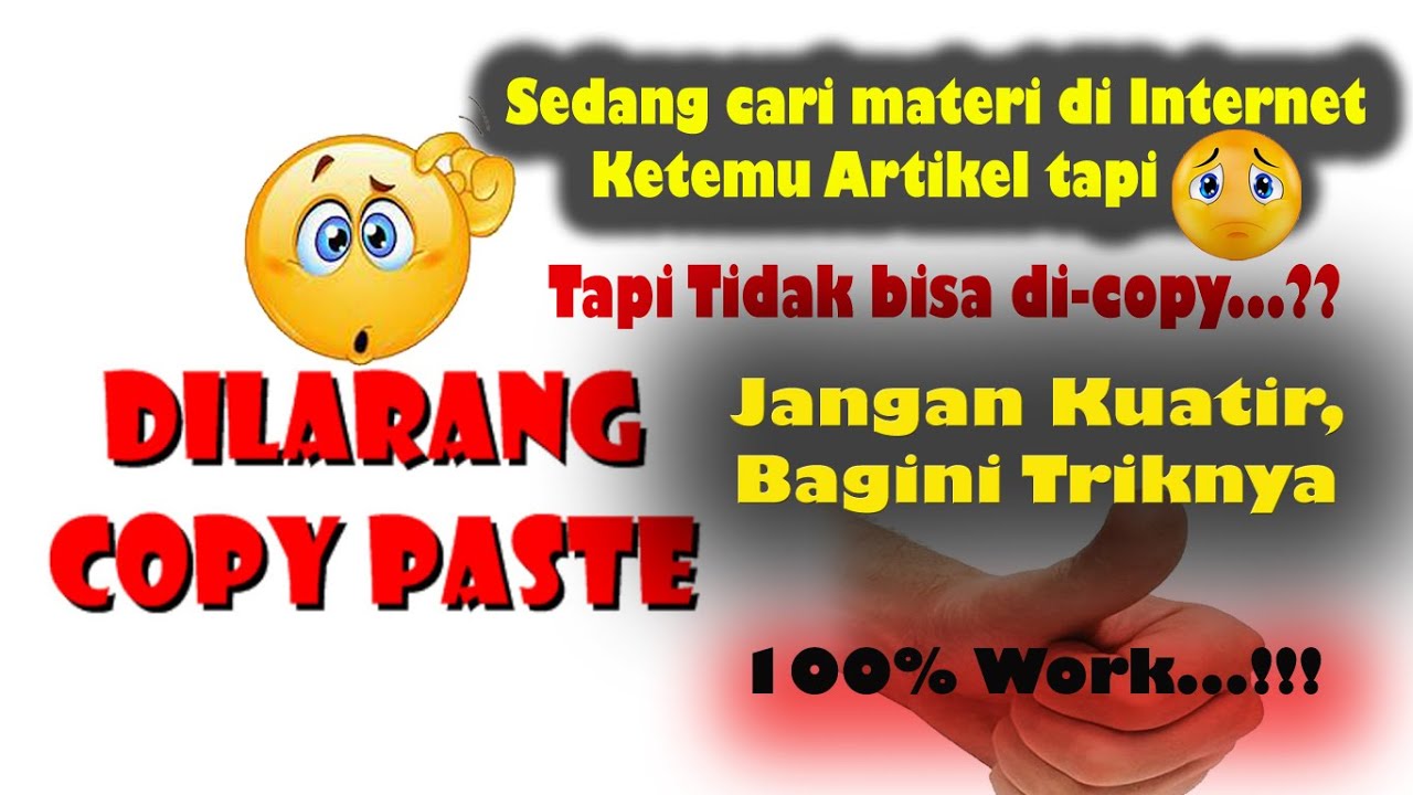 Tutorial cara copy pdf yang tidak bisa di copy paste youtube