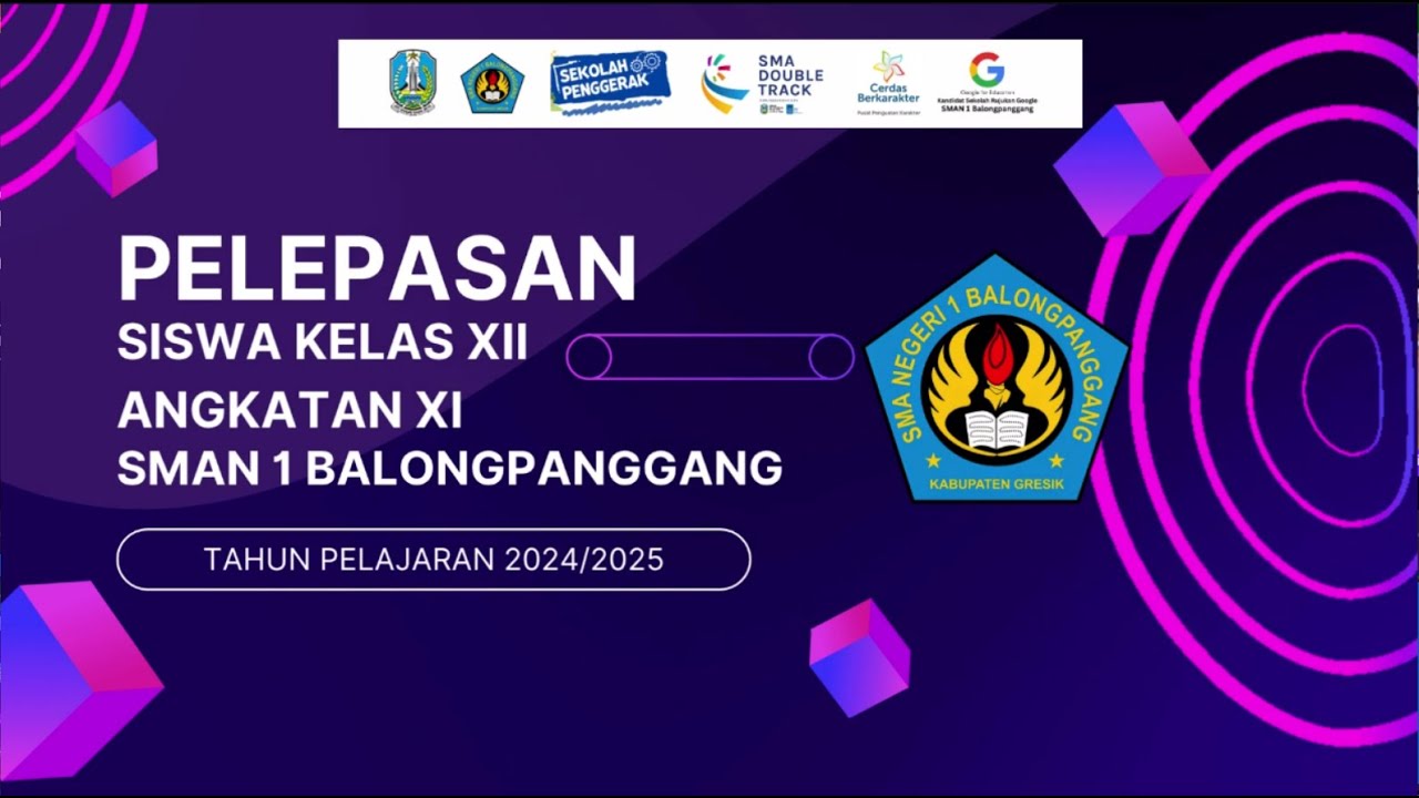 PELEPASAN SISWA KELAS XII ANGKATAN XI SMAN 1 Balongpanggang Tahun Pelajaran 2024/2025
