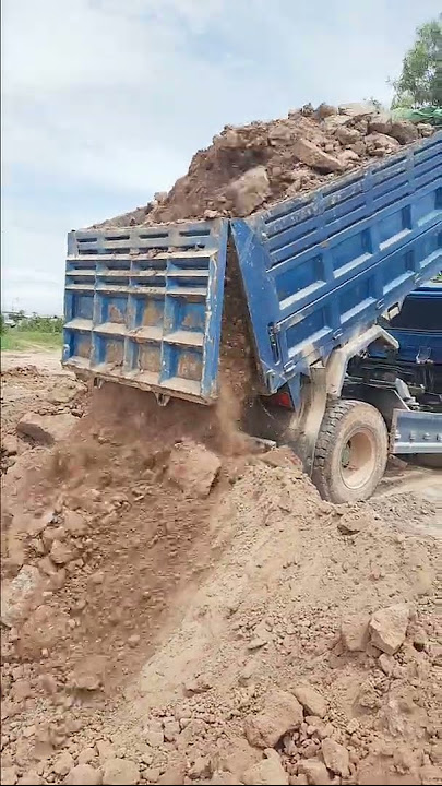 Dump Trucks Unloading Land #shorts1634
