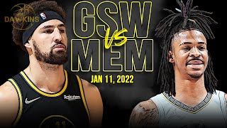 Golden State Warriors vs Memphis Grizzlies Full Game Highlights | Jan 11, 2022 | FreeDawkins