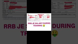 RRB JE SALARY DURING TRAINING 🤑 #rrbje #technicalupdate