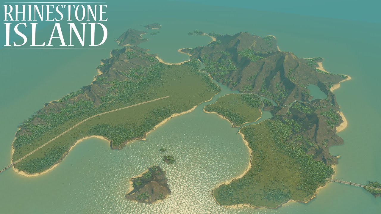 Rhinestone Island Cities Skylines Custom Map Speed Build Youtube